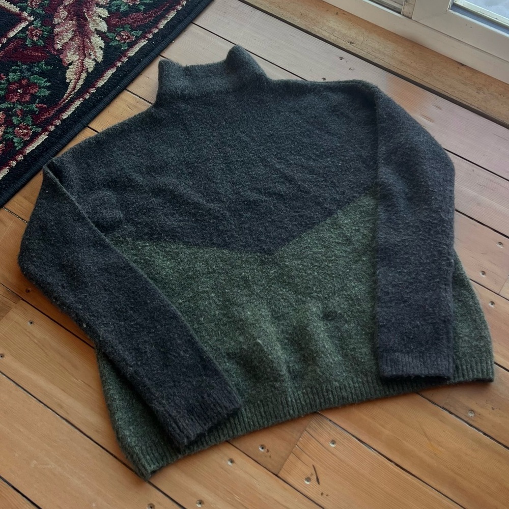 Wool Blend Turtleneck Sweater